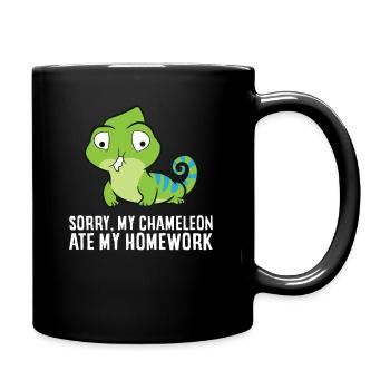 Sorry My Chameleon Ate My Homework - Full Colour Mug - black - Right