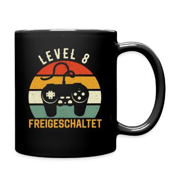 8. Geburtstag 8 Jahre Gamer Gaming Geburtstag - Tasse einfarbig - Schwarz - Rechts