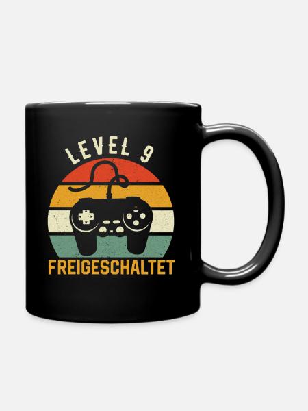 9. Geburtstag 9 Jahre Gamer Gaming Geburtstag - Tasse einfarbig - Schwarz