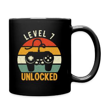 7. Geburtstag Jungen Geburtstag Gamer Gaming - Tasse einfarbig - Schwarz - Rechts