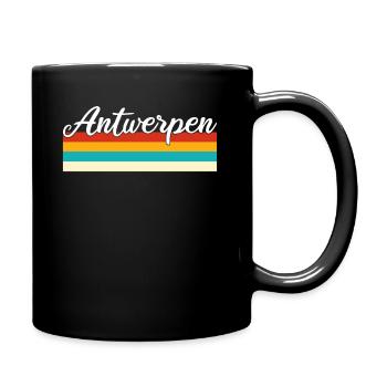 Antwerp Retro Vintage - Full Colour Mug - black - Right