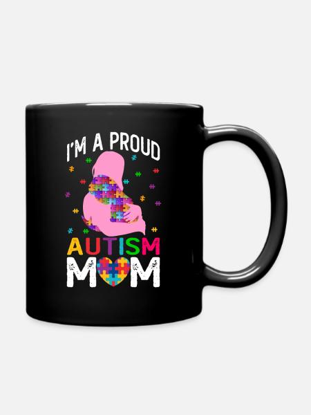 Stolze Autismus Mama - Autismus Awareness - Tasse einfarbig - Schwarz