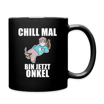 Neffe Onkel Geschenk - Tasse einfarbig - Schwarz - Rechts
