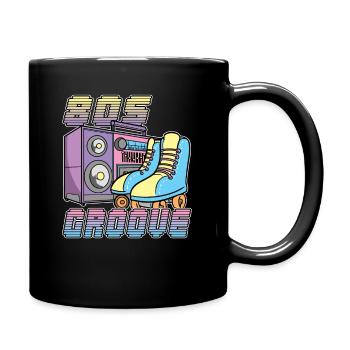 Groove Rollerdisco Rollerskates des années 80 Rétro - Mug uni - noir - Droite