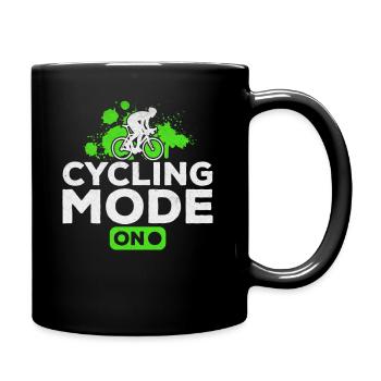Bicycle mode on road bike road bike cyclists - Full Colour Mug - black - Right
