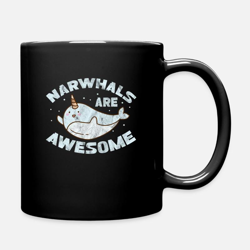 Narwal - Tasse einfarbig - Schwarz