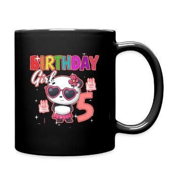 Geburtstag 5 - Tasse einfarbig - Schwarz - Rechts