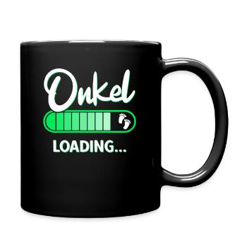 Werdender Onkel Loading Schwangerschaft verkünden - Tasse einfarbig - Schwarz - Rechts