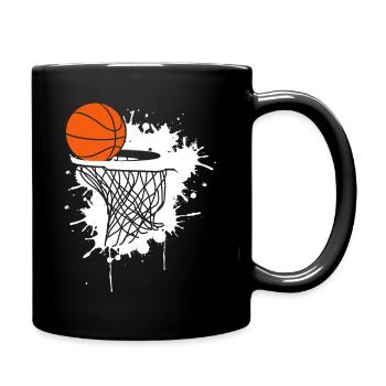 Basketball Geschenk Sport Korb Rebound B-Ball - Tasse einfarbig - Schwarz - Rechts