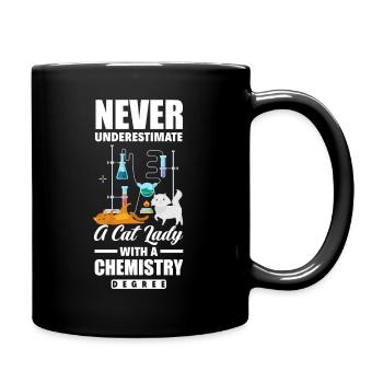 Funny Chemistry Student Chemist Cat - Full Colour Mug - black - Right