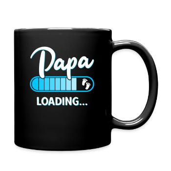 Expectant Dad Loading Pregnancy Father - Full Colour Mug - black - Right