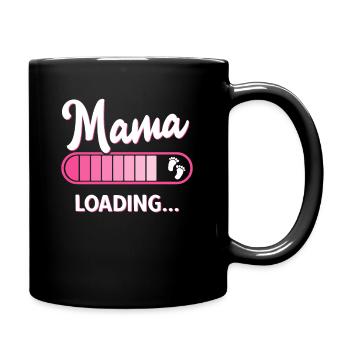 Expectant Mom Loading Pregnancy Mother - Full Colour Mug - black - Right