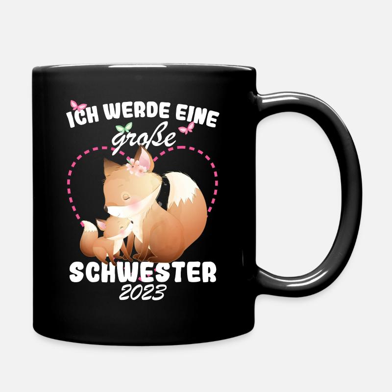Ich Werde Eine Große Schwester 2023 Fuchs - Tasse einfarbig - Schwarz