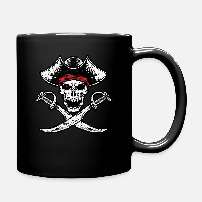 Pirate Skull Buccaneer Pirate - Mug uni - noir