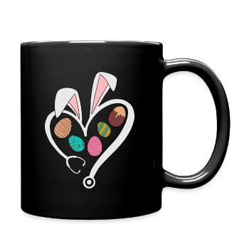 Ostern - Tasse einfarbig - Schwarz - Rechts
