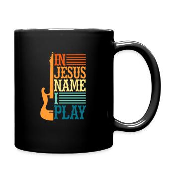 Guitar Jesus - Full Colour Mug - black - Right