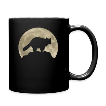 Raton laveur Lune Forêt Animaux Animal Lover Cadeau - Mug uni - noir - Droite