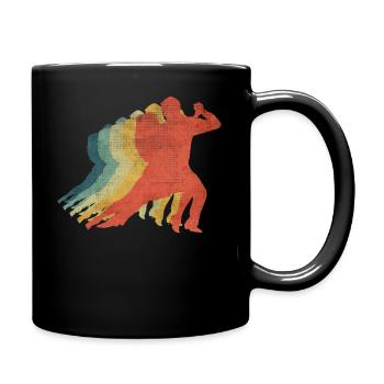 Tango Dance Retro Vintage Farbe - Tasse einfarbig - Schwarz - Rechts
