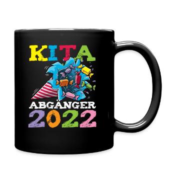 Kita Abgänger 2022 Schultüte - Tasse einfarbig - Schwarz - Rechts