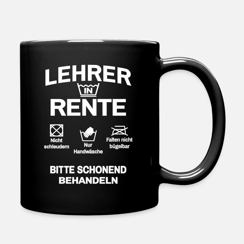 Lehrer in Rente - Tasse einfarbig - Schwarz