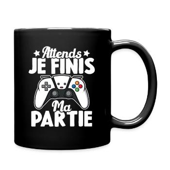 Attends Je Finis ma Partie - Mug uni - noir - Droite