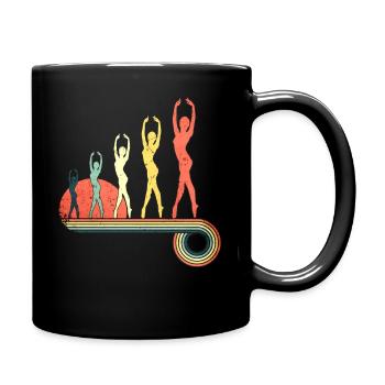 Baile niña bailando vintage puesta de sol arco - Mug uni - noir - Droite