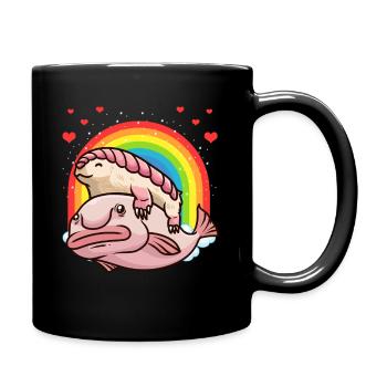 Ceinture Mulch Rainbow Blobfish Kawaii - Mug uni - noir - Droite