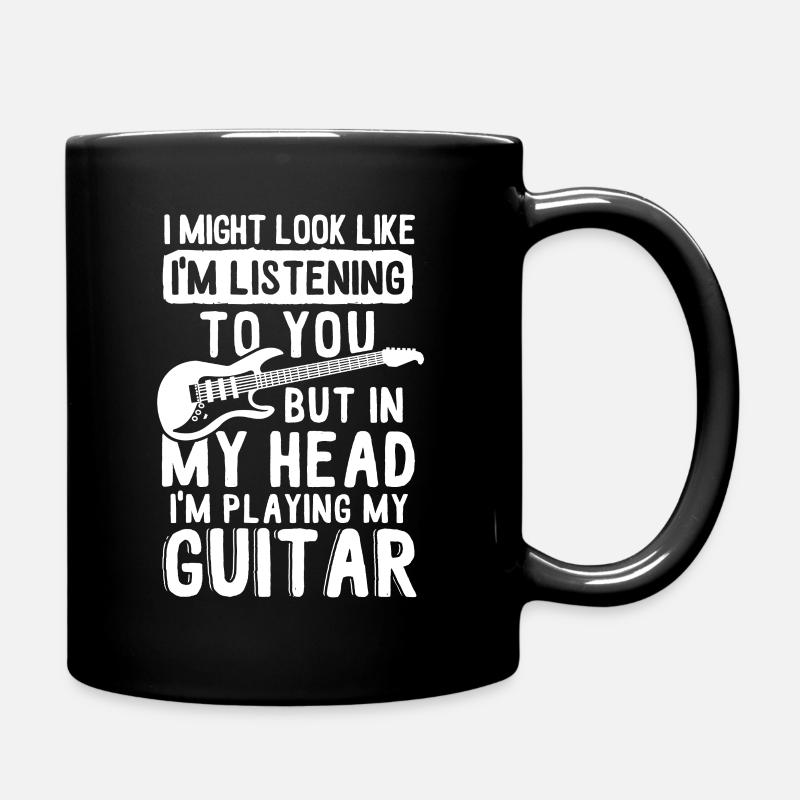 Gitarre Spruch - Tasse einfarbig - Schwarz