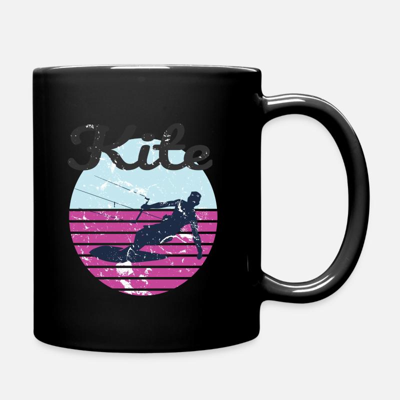 KITE Kiteboarding Kitesurfing Surf for Kitsurfer - Tasse einfarbig - Schwarz