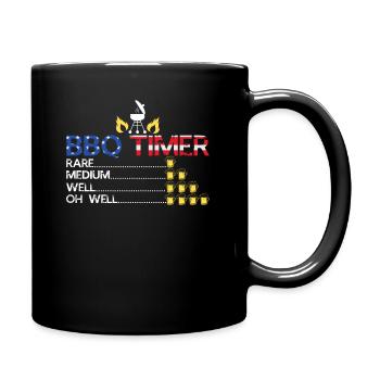 BBQ Timer 4th of July Patriotic US American - Full Colour Mug - black - Right