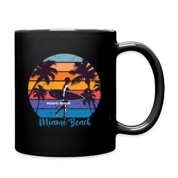 Miami Beach - Tasse einfarbig - Schwarz - Rechts