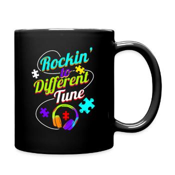 Rockin To A Different Tune Sensibilisation à l’autisme - Mug uni - noir - Droite