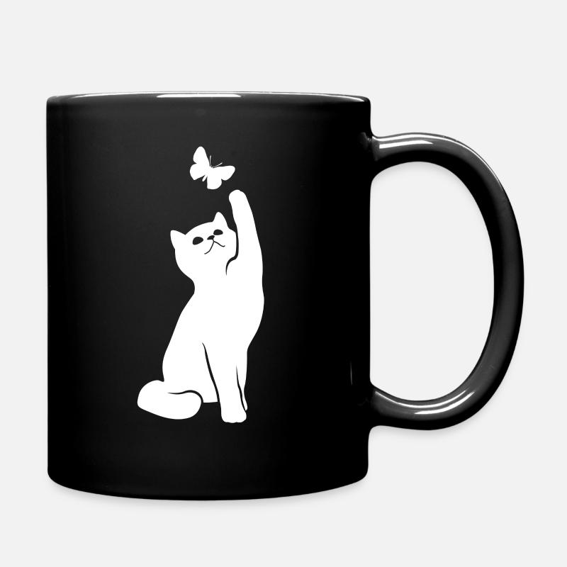 Chat Drôle Chaton Chat Amoureux Cadeau - Mug uni - noir
