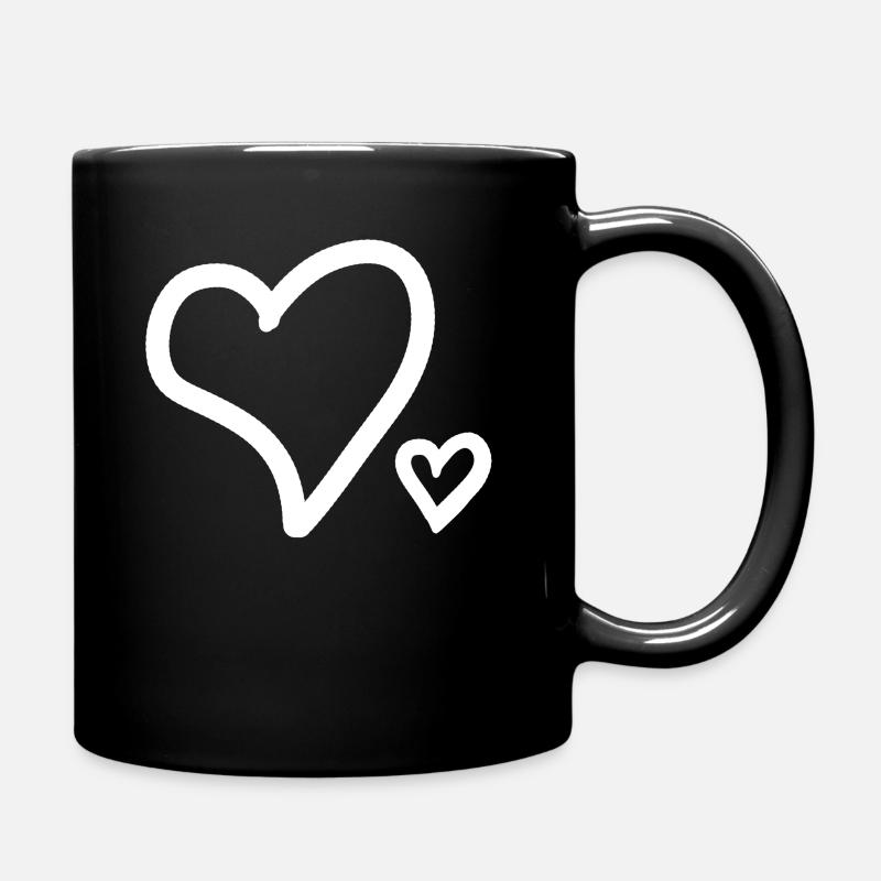 Cœur - Mug uni - noir