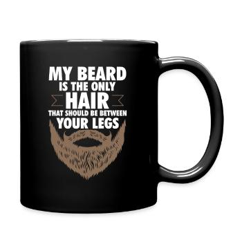 Ma barbe est le seul cheveu qui devrait être entre - Mug uni - noir - Droite