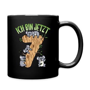 Siebter Geburtstag Junge Koala 7 Jahre Alt - Tasse einfarbig - Schwarz - Rechts