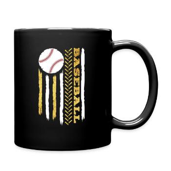 American Flag Vintage USA Sports Baseball Team - Tasse einfarbig - Schwarz - Rechts