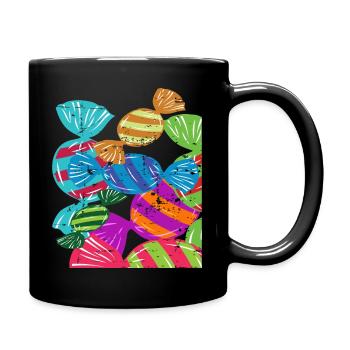 Bonbons - Tasse einfarbig - Schwarz - Rechts
