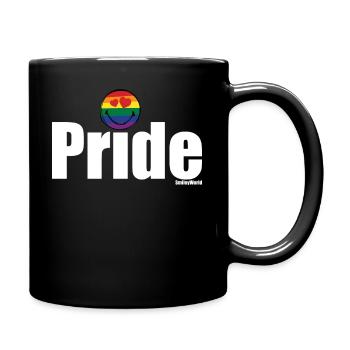 SmileyWorld Pride mit Rainbow Flag Colors Smiley - Tasse einfarbig - Schwarz - Rechts