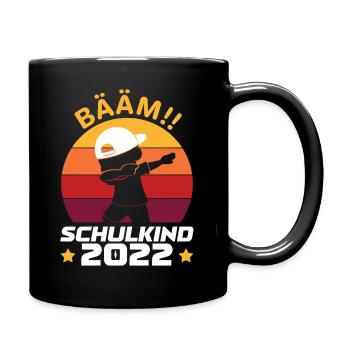 Schulanfang Jungen Schulkind 2022 - Tasse einfarbig - Schwarz - Rechts