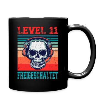 Gamer Geburtstag 11 Jahre Video Game Level 11 - Tasse einfarbig - Schwarz - Rechts