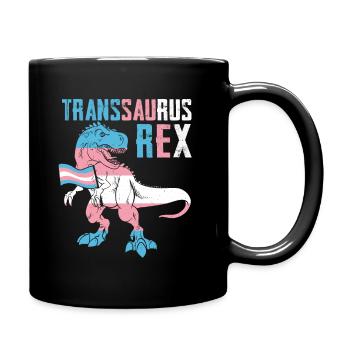 Transsaurus Rex Dinosaur Flag For Trans Pride - Tasse einfarbig - Schwarz - Rechts