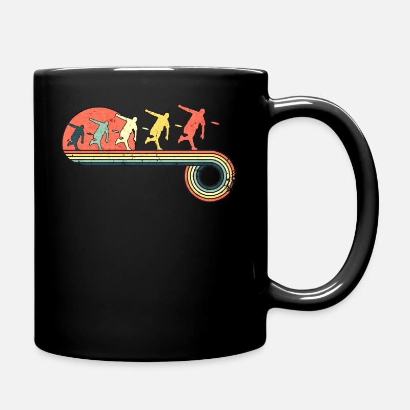 Frisbee Throw Ultimate Disc Golf Retro Vintage - Mug uni - noir