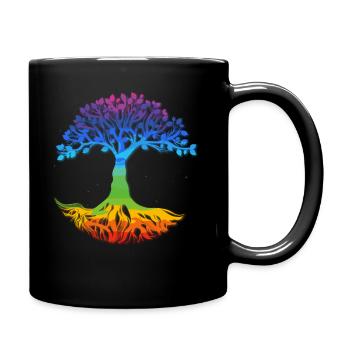 Arbre Yggdrasil Viking Celtique Norse Symbole de vie - Mug uni - noir - Droite