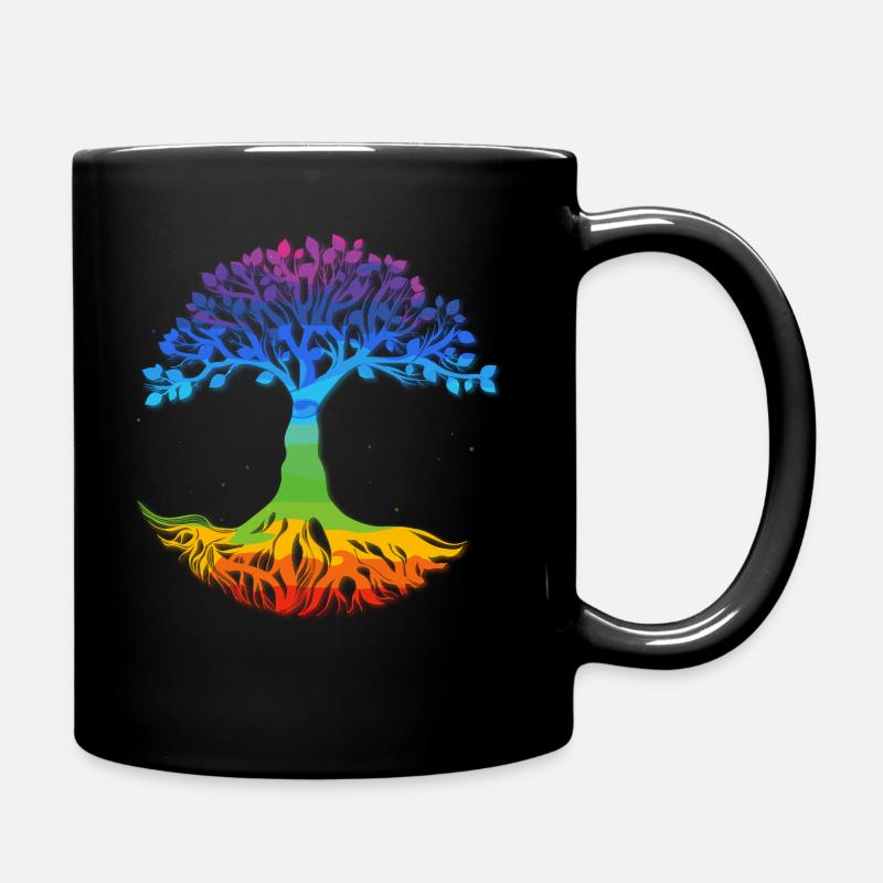 Tree Yggdrasil Viking Celtic Norse Life Symbol - Tasse einfarbig - Schwarz