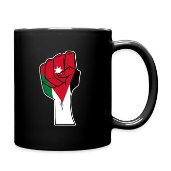 Jordanien - Tasse einfarbig - Schwarz - Rechts