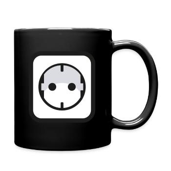 Socket Icon Power Electrician - Full Colour Mug - black - Right