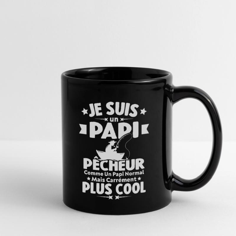 Papi pêcheur comme papi normal mais plus cool Mug uni