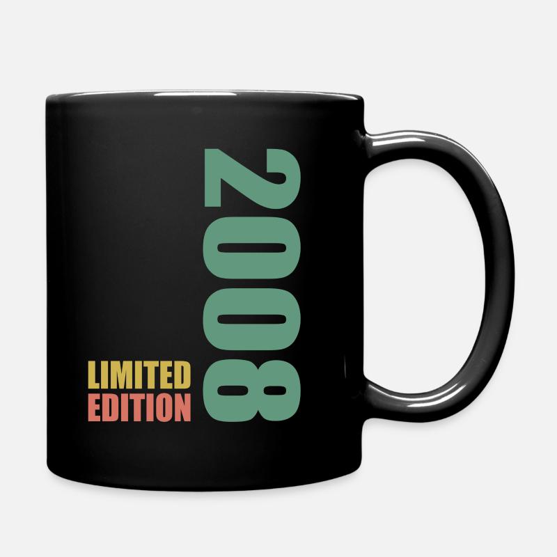 14. Geburtstag 14 Jahre 2008 Geschenk - Tasse einfarbig - Schwarz