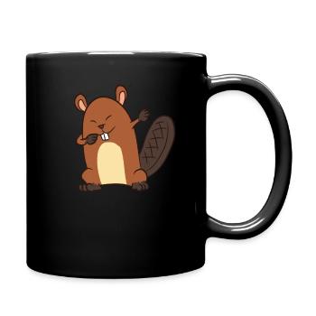 Biber - Dab, dabbing, dabben, tanzen - Tasse einfarbig - Schwarz - Rechts